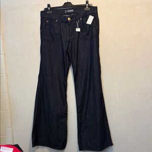 NWOT Hudson Jeans Women's Dark Flare Trouser Denim Size 32